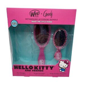 Sanrio Hello Kitty Wet Brush Original Detangler Girls Hair Brush Set No Ties